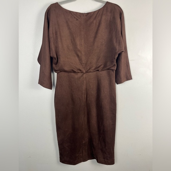 J.MCLAUGHLIN Tinley 3/4 Sleeve Sheath Dress mocha size small - Picture 8 of 8